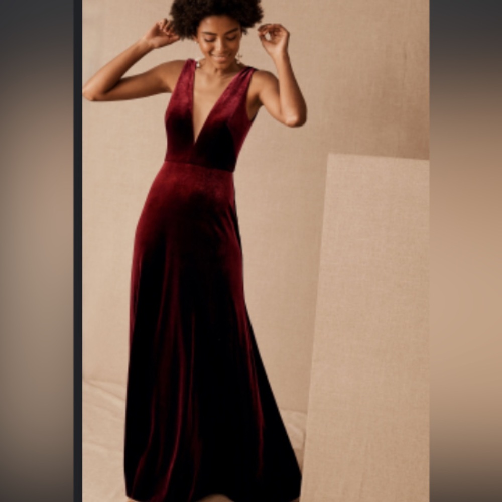 Jenny Yoo BHLDN velvet maxi dress